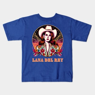 Lana Del Rey - Cowgirl Flower Nights Kids T-Shirt